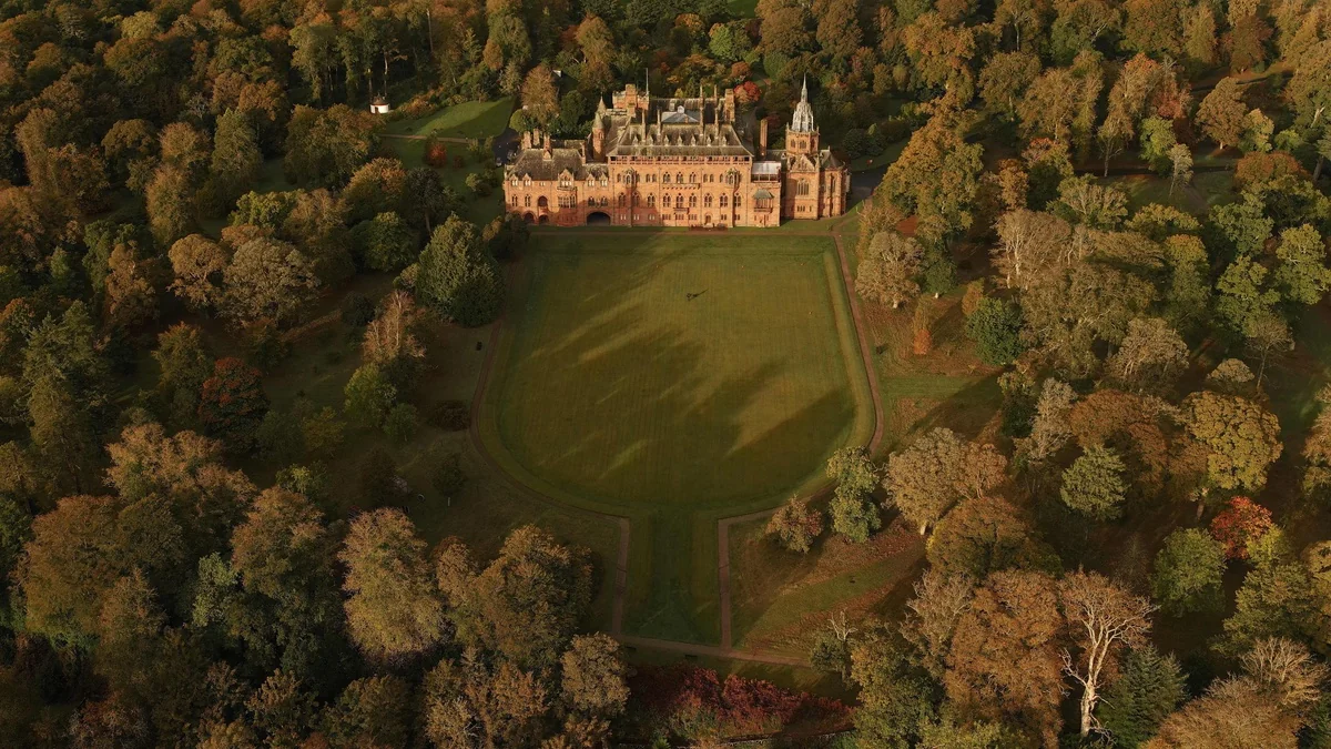 Mount Stuart House vue du ciel
